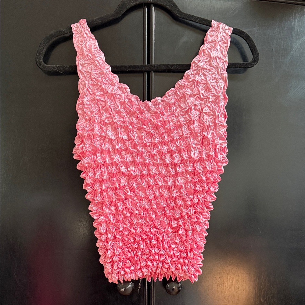 Y2K Pink Smocked Tank Top size M/L